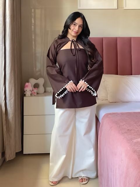 Hazelnut Two In One Cotton Kurti